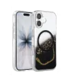 Onegif Apple İphone 17 Lotus Simli Magsafe Kapak - Siyah