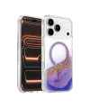 Onegif Apple İphone 17 Pro Lotus Simli Magsafe Kapak - Mor