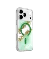 Onegif Apple İphone 17 Pro Lotus Simli Magsafe Kapak - Yeşil