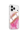 Onegif Apple İphone 17 Pro Max Lotus Simli Magsafe Kapak - Pembe