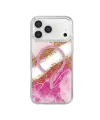 Onegif Apple İphone 17 Pro Max Lotus Simli Magsafe Kapak - Pembe