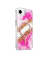 Onegif Apple iPhone 17E Lotus Simli Magsafe Kapak - Pembe