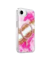 Onegif Apple İphone 17e Lotus Simli Magsafe Kapak - Pembe