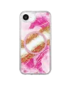 Onegif Apple iPhone 17E Lotus Simli Magsafe Kapak - Pembe