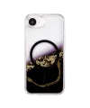 Onegif Apple İphone 17e Lotus Simli Magsafe Kapak - Siyah