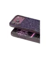 Onegif Apple iPhone 18 Pro Bright Simli Kapak - Bordo