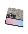 Onegif Samsung Galaxy S24 Bright Simli Kapak - Gümüş