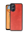 Oppo A38 Kılıf Aras Deri Kapak - Kırmızı