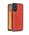 Oppo A38 Kılıf Aras Deri Kapak - Kırmızı