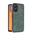 Oppo A38 Kılıf Aras Deri Kapak - Koyu Yeşil