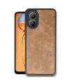 Oppo A38 Kılıf Aras Deri Kapak - Taba