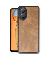 Oppo A38 Kılıf Aras Deri Kapak - Taba
