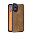 Oppo A38 Kılıf Aras Deri Kapak - Taba