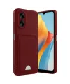 Oppo A38 Kılıf Kelvin Kartvizitli Silikon - Bordo