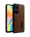Oppo A38 Sara Kartvizitli Deri Kılıf - Taba