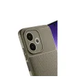 Oppo A5 Pro 4g Kılıf Auto Focus Karbon Kapak - Kahverengi