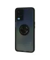 Oppo A54 4g Kılıf Montreal Yüzüklü Silikon Kapak - Siyah