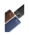 Oppo A73 Kılıf Auto Focus Karbon Kapak - Siyah
