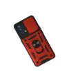 Oppo A74 4g Kılıf Pars Lens Yüzüklü Silikon - Kırmızı