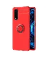 Oppo Find X2 Kılıf Range Yüzüklü Silikon - Kırmızı