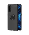 Oppo Find X2 Kılıf Range Yüzüklü Silikon - Siyah