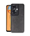 Oppo Reno 11f Kılıf Aras Deri Kapak - Siyah