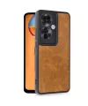 Oppo Reno 11f Kılıf Aras Deri Kapak - Taba