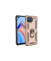 Oppo Reno 4 Lite Kılıf Sofya Yüzüklü Silikon Kapak - Gold
