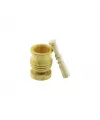Orta Boy  Lüx Ahşap Havan Sarımsak Dövecek Ç: 7.3cm--d: 6.5cm--y: 10.5cm Fileli Ambalaj