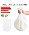 Orta Hamur Torbası Silikon Şeffaf Hamur Yoğurma Torbası Ekmek Makarna Mantı Hamuru Kolay Yoğurma