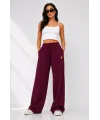 Osy Modal Yumuşak Dokulu Cima Dikişli Nakışlı Cepli Oversize Bol Paça Eşofman Altı - Bordo