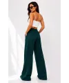 Osy Modal Yumuşak Dokulu Cima Dikişli Nakışlı Cepli Oversize Bol Paça Eşofman Altı - Yeşil
