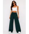 Osy Modal Yumuşak Dokulu Cima Dikişli Nakışlı Cepli Oversize Bol Paça Eşofman Altı - Yeşil