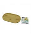 Oval Ahşap Bambu Servis Sunum Tepsi - Tahtası Mini Tepsi 25 X 14 X 1.4cm