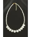 Oval Arpa Kesim İnci Kolye