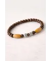 Oval Bambu Ahşap Bileklik 6 mm