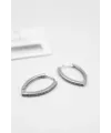 Oval Halka Küpe - Gümüş