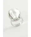 Oval İnci Metal Yüzük