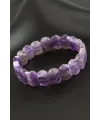 Oval Kesim Orjinal Ametist Doğaltaşlı Bileklik