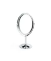 Oval Masaüstü Ayaklı 360° Dönebilen, İşyeri, Seyahat İçin Mini Krom Ayna 15X25CM