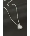 Oval Nazar Zirkon Taşlı Kolye