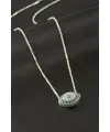 Oval Zirkon Taşlı Kolye