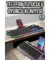 Oyuncu Klavyesi Q Klavye RGB Işıklı Mouse Hediyeli