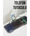 Oyuncu Klavyesi Q Klavye RGB Işıklı Mouse Hediyeli