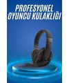 Oyuncu Kulaklığı Kulak Üstü Kablolu Stereo Mikrofonlu Yumuşak Kulak Yastığı