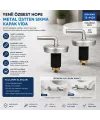 Özbest Hope ( 2pcs ) ( Üstten Sıkmalı ) ( Metal ) Klozet Kapak Menteşesi Vidası *10x25