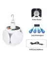 P-038 Solar Güneş Enerji Ve Usb Sarjli 5 Kanatlı
