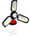 P-8801 Şarjlı Katlanabilir 3xcob Led+ 3w Led Çok Fonksiyonlu Kamp Feneri