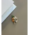 Panda Broş - Beyaz