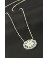 Papatya Mineli Zirkon Taşlı Kolye
